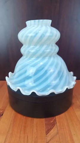 Vintage Fenton Opalescent Glass Lamp Shade With Spiral Swirl Pattern 2.25" (2 1/4") Fitter - Etsy