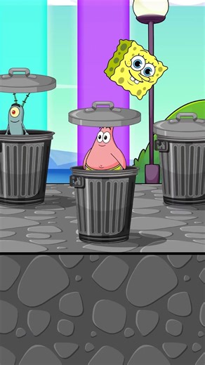 SpongeBob and Friends One Play Music Garbage Bin #shorts
