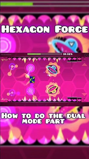 How to do the Hexagon Force Dual Part 🤯 | Geometry Dash | #shorts