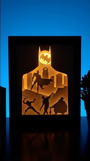 Batman DIY Papercraft Lightbox 💡🦇#batman