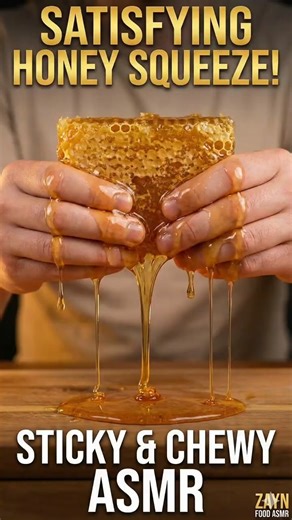 ASMR RAW HONEYCOMB 🍯🐝 Sticky & Chewy Eating Sounds #shortsfeed