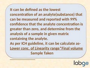 Method Validation - Instrument Detection Limit