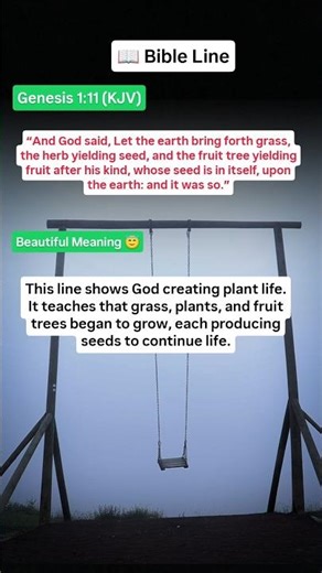 Genesis 1:11 Explained | One Bible Line #shorts
