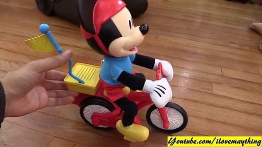 Disney Junior Mickey Mouse Club House Silly Wheelie Mickey Toy Unboxing and Playtime