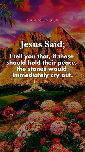 The Stones Would Cry Out 🙏 Luke 19:40 #bibleverses #jesuschrist #godsays #godsaid #prayer