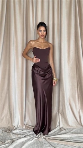 The perfect 🥀 our ANDREA Maxi Dress in brown 🤎 #fashion #model #beauty #style #outfit #shorts