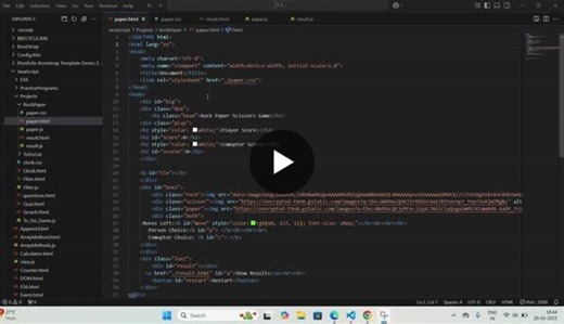 #rockpaperscissors #gaming #computervshuman #decisionmaking #html #css #javascript | Durga Bhavani