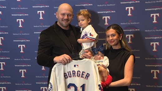 71K views · 3K reactions | Texas Rangers slugger Jake Burger honors daughter with jersey number  Burger's daughter, Penelope, was born in October with Down syndrome -- also known as Trisomy 21, due to the extra copy of the 21st chromosome. Burger will wear #21 to represent his daughter and to help spread awareness. . . . #mlb #texas #rangers #texasrangers #baseball #family #awareness #support #downsyndrome #downsyndromeawareness #love | Jonah Javad | Facebook
