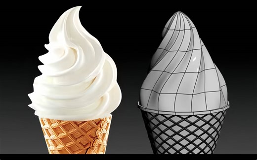 【3DMAX基础案例】10分钟学会用3DMAX制作一个冰淇淋甜筒模型！3DMAX零基础入门案例教学！！