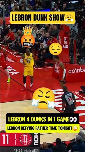 LeBron DUNKING all over The Rockets😤