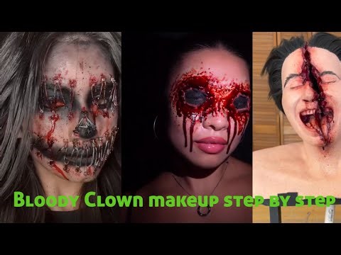 Bloody Clown makeup step by step #sfxstore #halloweencostume #sfx 