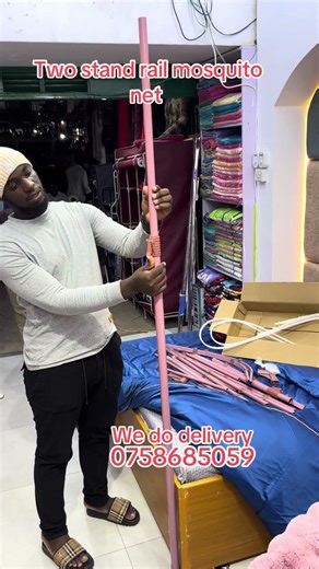 Two stand rail mosquito net are available in different colors#kampalauganda #foryou #viral #trending