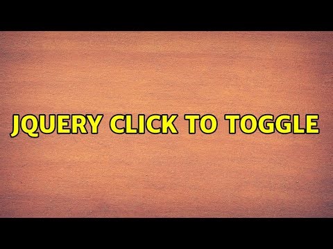 jQuery click to toggle