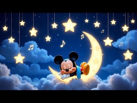 Mickey Mouse Sleep Music on Moon 🌙⭐ Baby Lullaby | Relaxing Bedtime Music for Kids