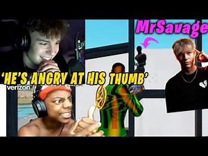 Clix can't stop laughing while spectating iShowSpeed 1v1 MrSavage (Speed is mad at himself)