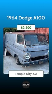 New Listings on Dodge A100! 1.) 1965 Dodge A100 Truck located in Talent, OR - $9,500 2.) 1966 Dodge A100 Panel Van located in Hemet, CA - $25,000 3.) 1964 Dodge A100 located in Temple City, CA - $2,500 4.) 1969 Dodge A100 Van located in Missoula, MT - $44,999 To get more info on these Dodge A100s and see more, visit the marketplace section on our website. #dodgea100 #dodgea100forsale #a100forsale #a100 | Dodge A100