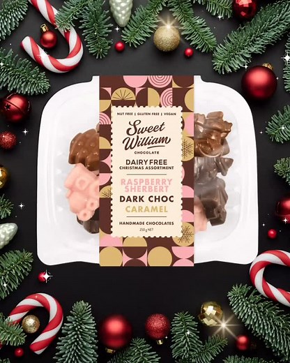 42 reactions · 11 comments | A delightful trio of Sweet William flavours blended to perfection. This dairy-free Christmas Choc Assortment offers something for every member of the family, all packed in a handy resealable tub, perfect for sharing throughout the festive season. #sweetwilliamchocolate #vegan #veganchocolate #dairyfreechocolate #allergenfree #mylk #glutenfreevegan #nutfreevegan #nutfreeliving #vegantreats #christmaschocolate #veganchristmas | Sweet William | Facebook