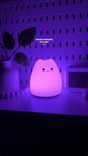 Color Changing Cat Lamp Night Light – Soft Mushy Silicone Mood Light