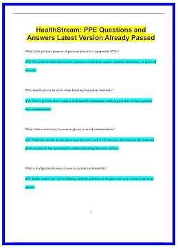 HealthStream PPE Questions and Answers Latest Version Already Passed1623 636x882