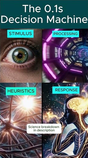 The Neuroscience of a 0.1s Decision #medicine #facts #besmarter