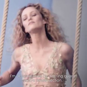 House ambassador and French singer Vanessa Paradis chose to wear a customized lace-embroidered CHANEL Métiers d’art dress designed by Karl Lagerfeld in the music video for ‘Ces mots simples’. More on chanel-news.com | CHANEL