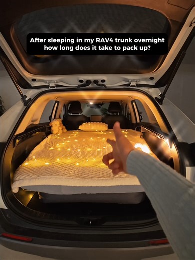 RAV4 car camping essential.#carcamping #carbed #rav4 #carmattress #roadtrip #fyp