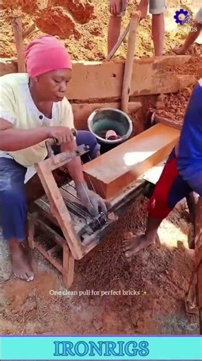 This homemade wire cutter slice a massive clay block into perfect bricks with one simple pull 🤯#diy