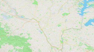 Common simple Sao Paulo map background loop. Spinning around Brazil city air footage. Seamless panorama rotating over downtown backdrop.