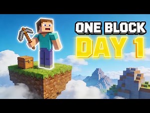 ONE BLOCK Minecraft Challenge DAY 1 | Will I Survive?!