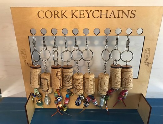 WINE CORK KEYCHAINS - Etsy