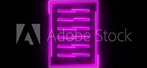 Neon file documents uploading icon animation