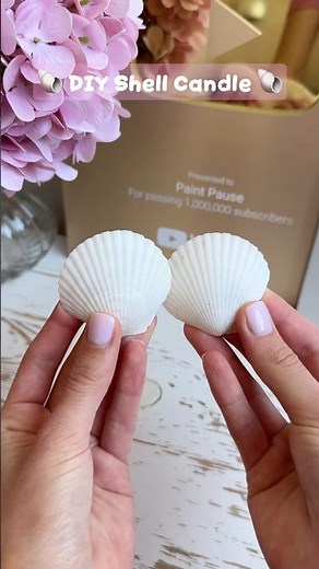 DIY Seashell Candle Tutorial | Easy Summer Decor 🐚🌊 #shorts #diy #summer #decor #sea