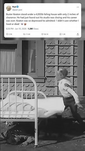 The DEADLIEST Stunt Ever Filmed: Buster Keaton’s 2-Ton Risk 🏠💀
