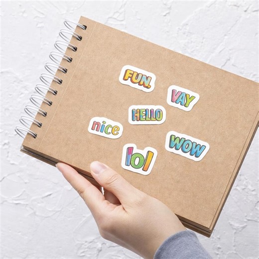 Retro Word Stickers | Fun Vinyl Laptop & Journal Decals