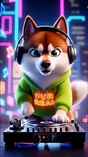 DJ Husky Dog Animation | Funny Husky Cartoon Dance Video #shorts #viral #cartoon