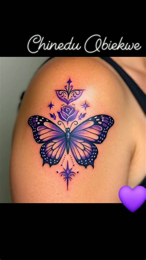 8.5K views · 123 reactions | gorgeous purple butterfly tattoo ideas #fyp #trendingpost #butterfly #goviralreels | Chinedu Obiekwe | Facebook