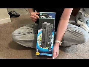 FLUVAL U4 filter set up. internal filtration system for turtle aquarium.