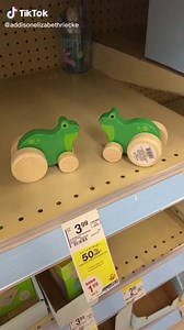 Wooden Toy Frogs with Wheels on Sale