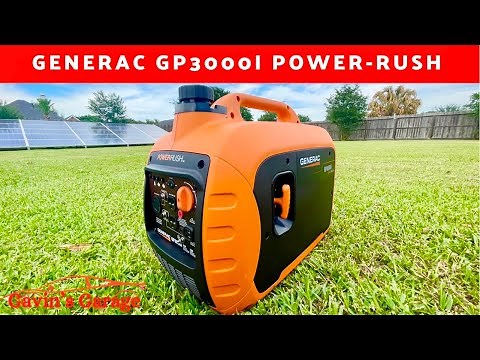 Generac Gp3000I Power-Rush Full LOAD Test and Review. (Generator Review)