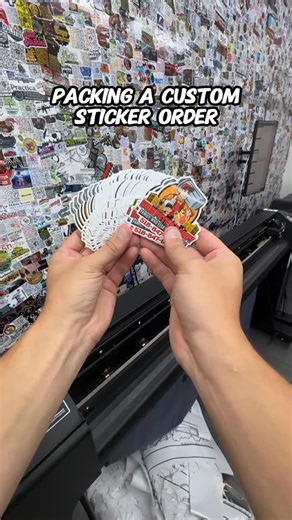 @shippingstoreinc on Instagram: "Packing a custom sticker order (📷: @aadesigns.co) #shippingmemes #shipping #shipment #shippingstore #packaging"