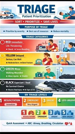 emergency triage colour code #emergencytriage #medical #nursing #krish #krishkasunega