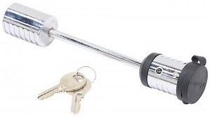 Master Lock Trailer Coupler Latch Lock - 3-1/2" Span - 9/32" Diameter - Chrome Master Lock Trailer T