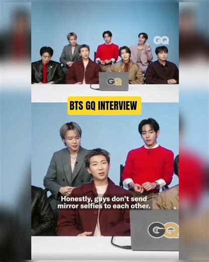 BTS GQ INTERVIEW TALKING ABOUT MIRROR SELFIE😊💜 #bts #gqkorea #btsfunnymoment #btsinterview
