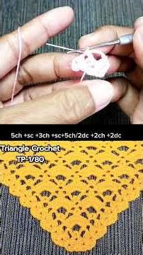 Easy Crochet Triangle Pattern TP-1/80 #crochet #knitting #tutorial