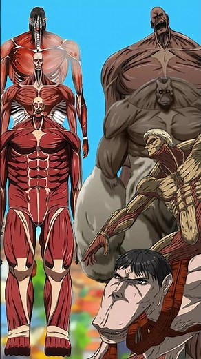 Colossal titans vs all titans #aot #eren #colossaltitan #alltitans