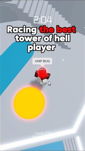 Racing the best tower of hell player #roblox