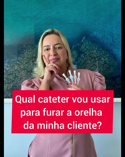 Furo de orelha humanizado qual cateter devo usar para furar a orelha do meu cliente? #furohumanizado #furodeorelha #furoseorelhahumanizado #brinco #piercing