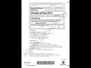 May 2019 IAL Edexcel Unit 1 Chemistry solutions