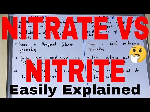 Nitrate vs Nitrite|Difference between nitrate and nitrite|Difference between nitrite and nitrate