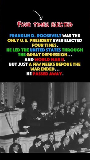 The Only U.S. President Elected Four Times #History #shorts
